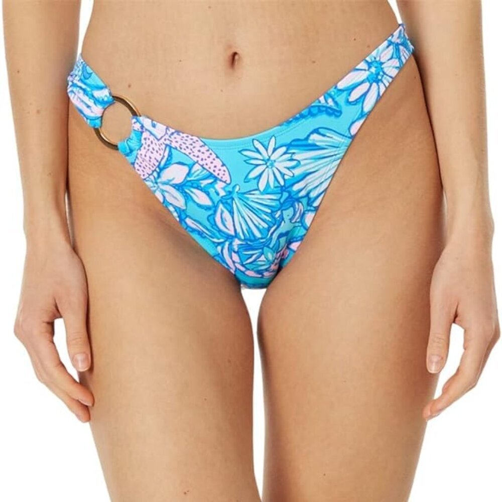 NWT Lilly Pulitzer Kylen Bikini Bottom Amalfi Amalfi Blue Sound The Sirens